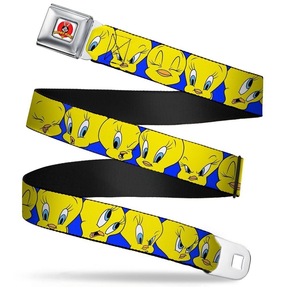 7270 Seatbelt Belt - Tweety Bird C/U Expressions Royal - 1.0" Wide - 20-36